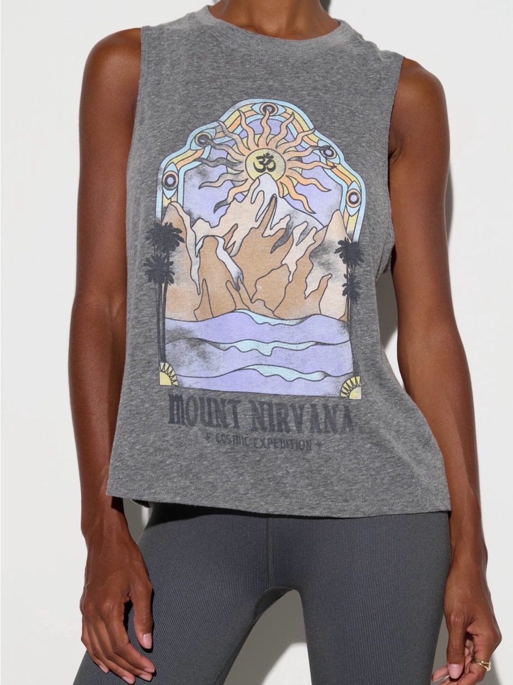 Spiritual Gangster Mount Nirvana Grey Tank XL NWT - Picture 1 of 4